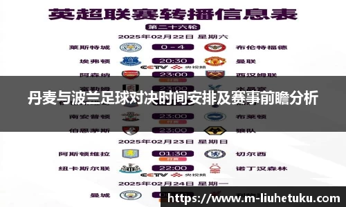 丹麦与波兰足球对决时间安排及赛事前瞻分析